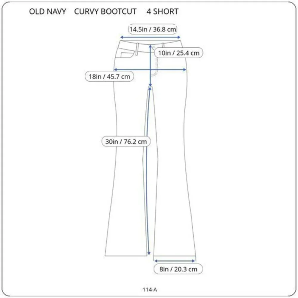 Old Navy Famous Curvy Bootcut Jeans‎ Mid-Rise Stretch Dark 4 Short